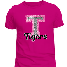Load image into Gallery viewer, Tigers Pink Out &quot;T&quot; Faux Glitter
