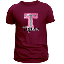 Load image into Gallery viewer, Tigers Pink Out &quot;T&quot; Faux Glitter
