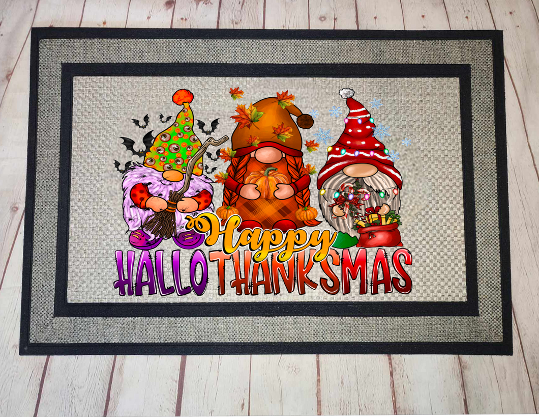 Happy HalloThanksMas Doormat